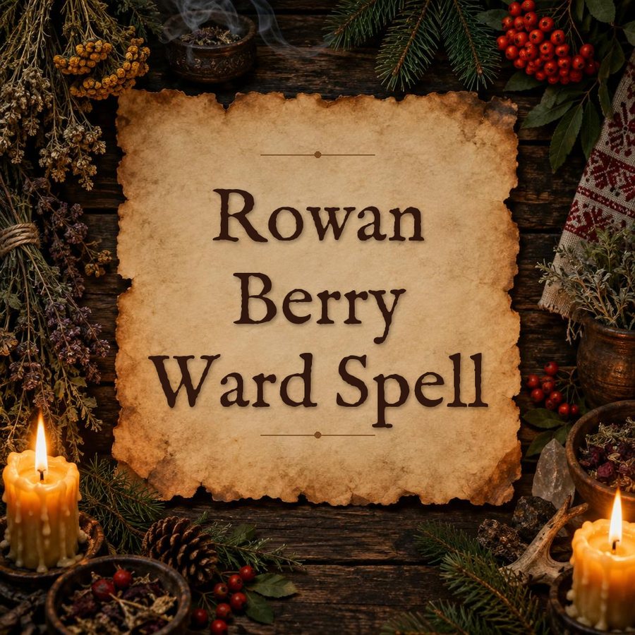 Rowan Berry Ward Spell | Slavic Protective Charm