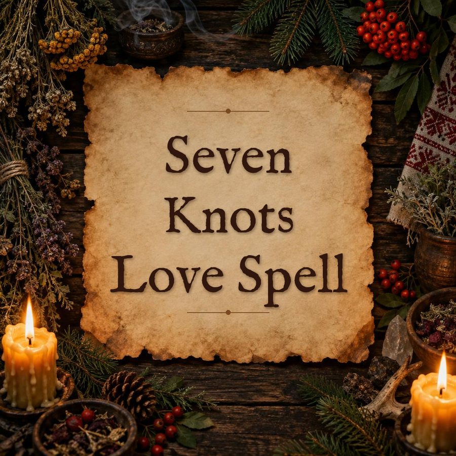 Seven Knots Love Spell, Ancient Binding Ritual | Love Connection Casting, Devotion & Commitment Working, Heart Bond Strengthening Spell